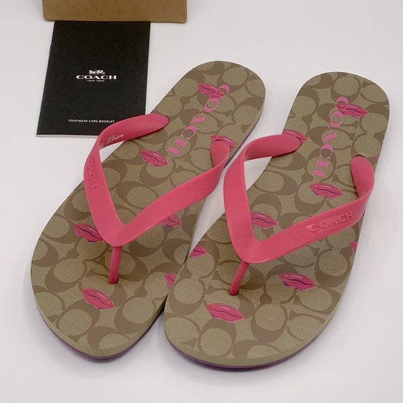 Coach Shoes - Coach Signature Lips Flip Flop Sandals